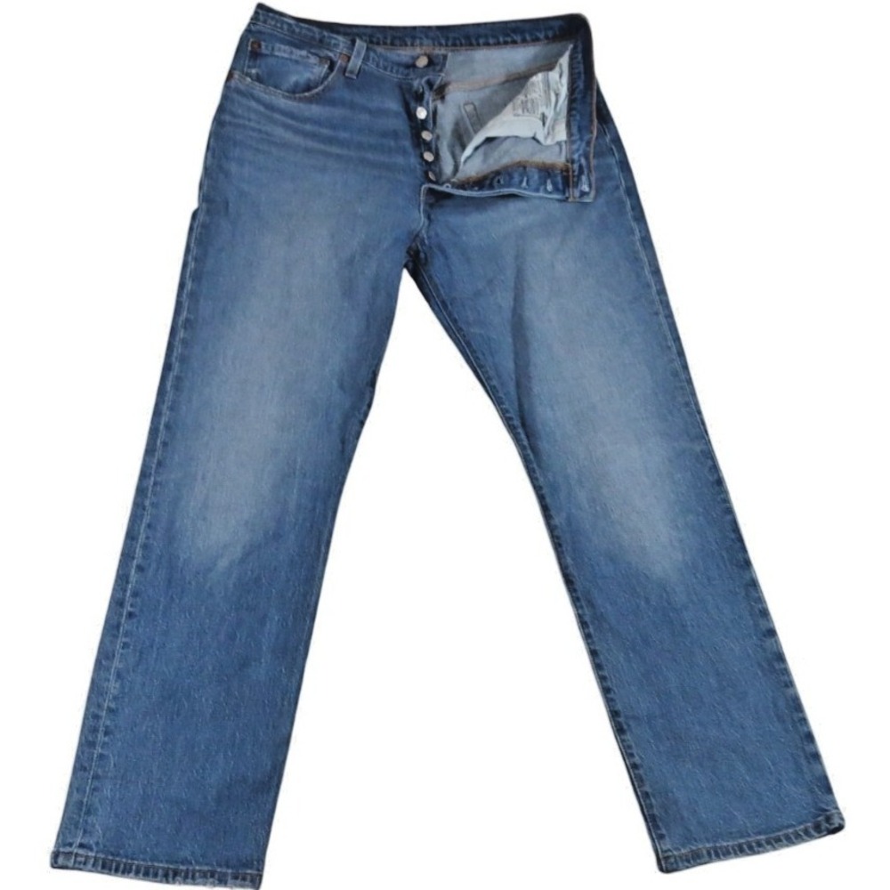 Levis 501 Original Fit Jeans Men 32x30 Button Fly Blue Denim Classic Straight